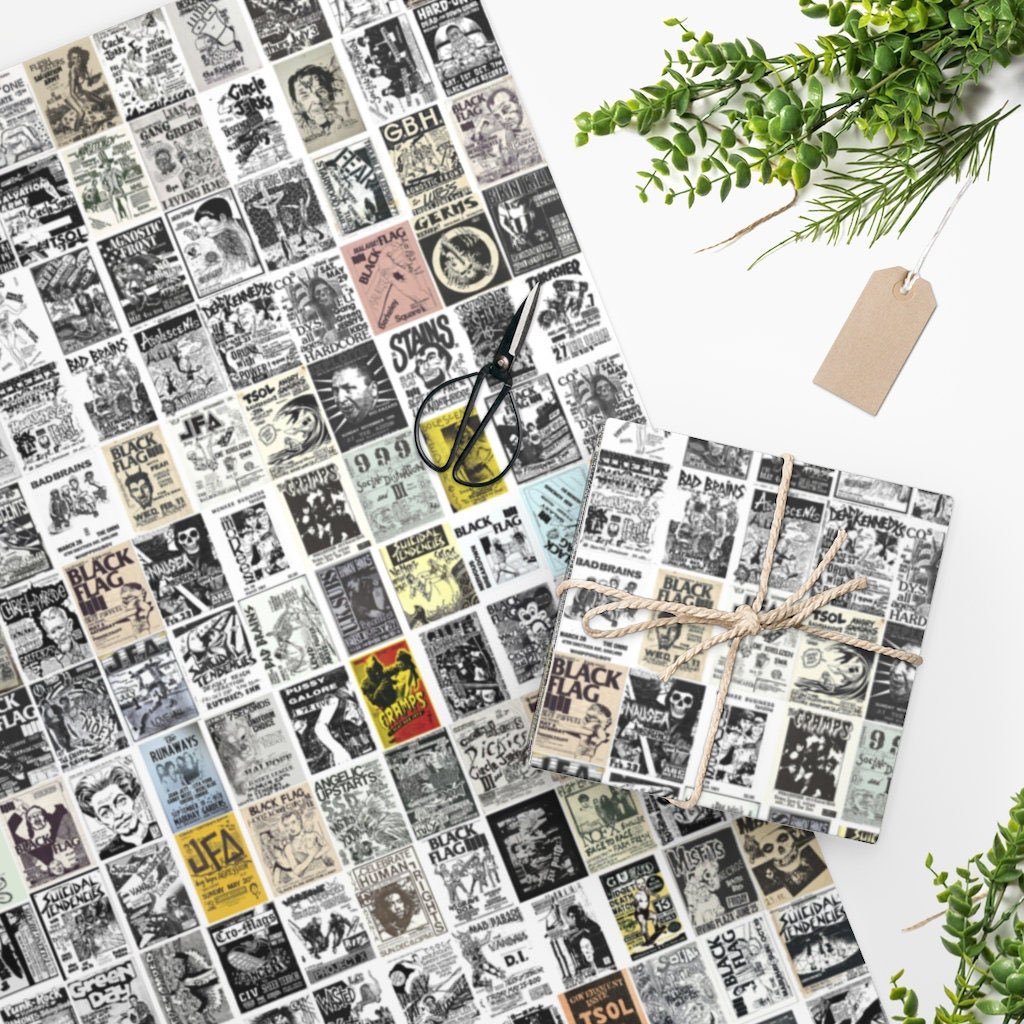 dennispurcell66's tweet photo. Excited to share this item from my #etsy shop: Punk Rock Flyer Christmas Wrapping Paper https://t.co/MibWysOedj https://t.co/pNlRCwUijB