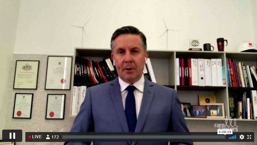 RareCancers's tweet photo. Thank you @Mark_Butler_MP for your time at #CanForum today, and for your support of our work and #rarecancers #changingcancercare https://t.co/TZFN94ZaXB
