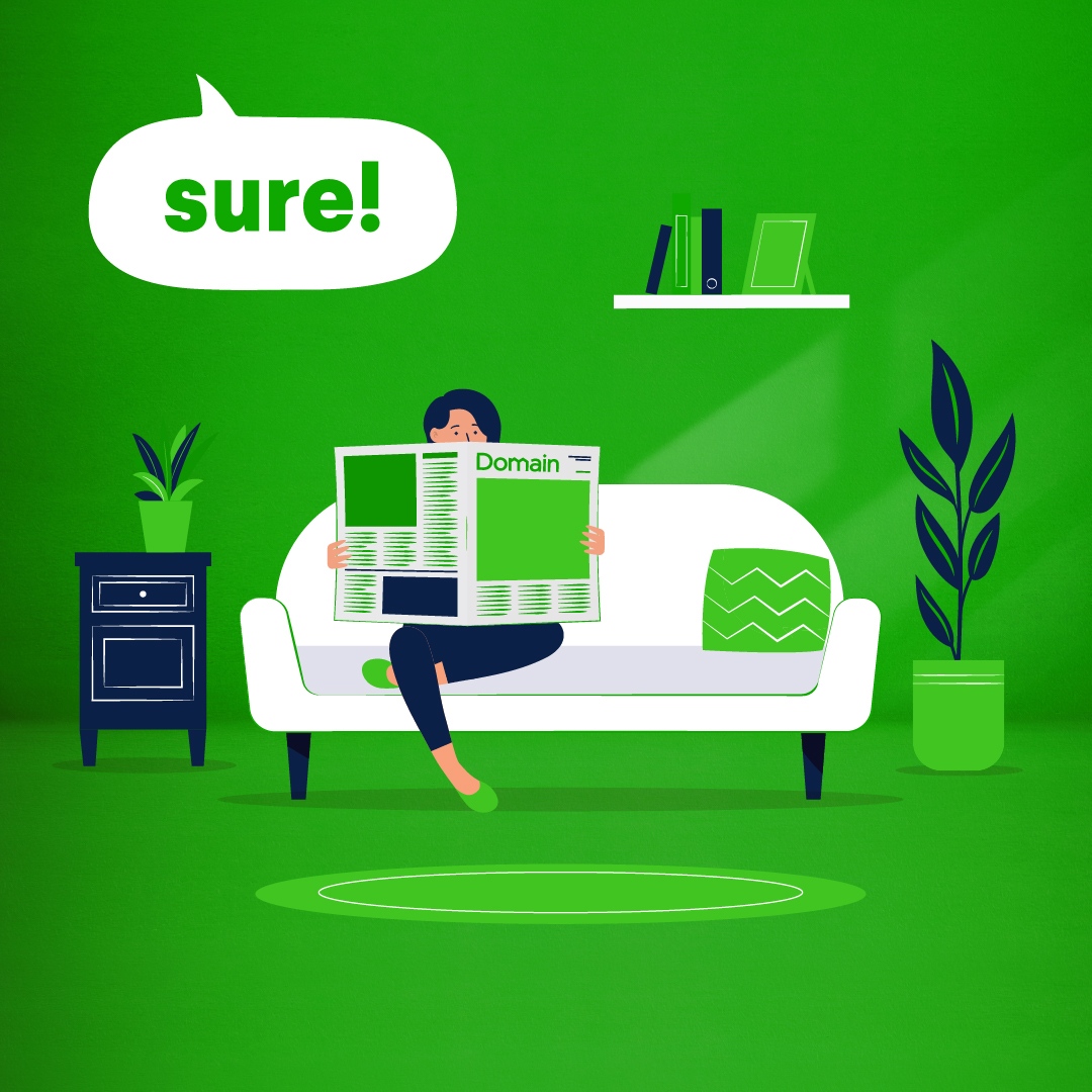 uberbrand's tweet image. Sure.  
It’s something we say every day and great articulation of Domain’s new platform #DomainInsure. 💚 Positively affirming Domain’s passion - "sure” provides assurance of the right insurance and underlines our #strategy to build #brand trust from the get-go.