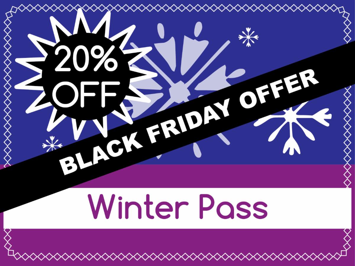 Get your winter pass today for just £44 (includes 20%) off and enjoy play throughout the winter until the 31st January. Access for 1 child and 1 accompanying adult anytime. Make your families winter warm and safe this year. Only available on Black Friday. 360play.co.uk