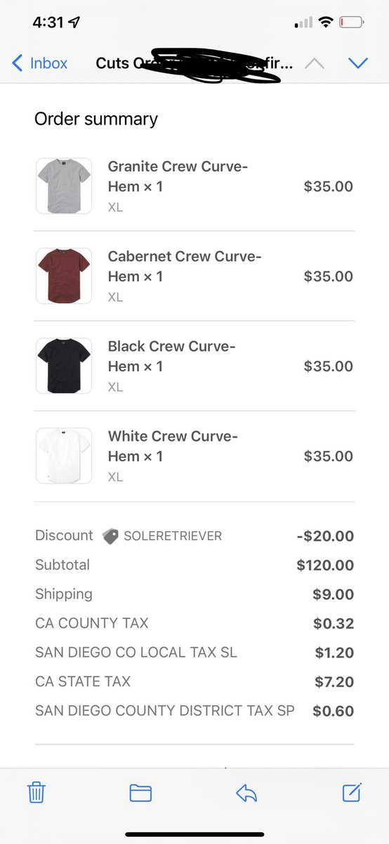 MikeJ854's tweet photo. @SoleRetriever @cutsclothing Thank you kindly, now how about that lifetime code? 😂 https://t.co/0gZd9KrwJI