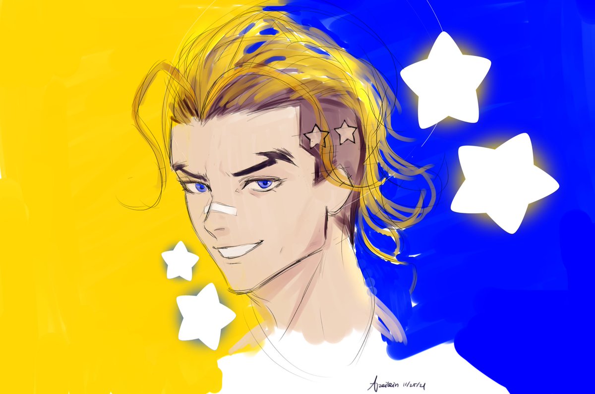 PigeonAGoGoBaby's tweet photo. I love Luke so much that I had to draw him 💛💙 I forgot to add the braces 😭
#SFVCE #SFVFallUpdate #ストリートファイター #ストリートファイター https://t.co/Pv6LIYrapZ