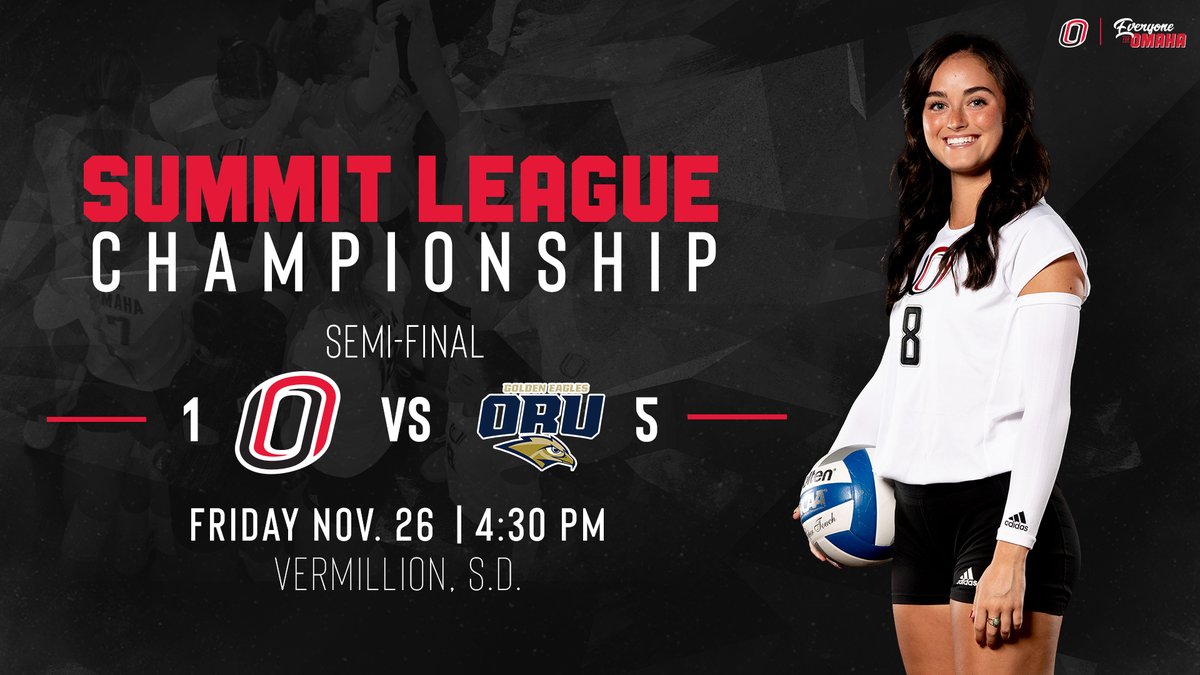 OmahaVB's tweet photo. 𝗔𝗹𝗹 𝘀𝗲𝘁 𝗳𝗼𝗿 𝘁𝗼𝗺𝗼𝗿𝗿𝗼𝘄‼️

No. 1 Omaha 🆚 No. 5 Oral Roberts 

📅 Friday, Nov. 26 at 4:30 p.m.
📺 https://t.co/8GJT5iWRsP
📊 https://t.co/5eI1ncKvla

#EveryoneForOmaha | #OmahaVB https://t.co/oN1EWHW1d0