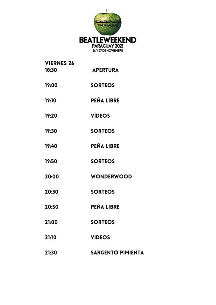 ComuBeatlePy's tweet photo. 📌Info BeatleWeeKend😎
¿Ya tenés el programa?
¡Chequeá aquí todas las actividades del evento!🤩🎉
➡️Plaza de la Democracia.
#beatleweekendpy https://t.co/WeuNdmNWdb