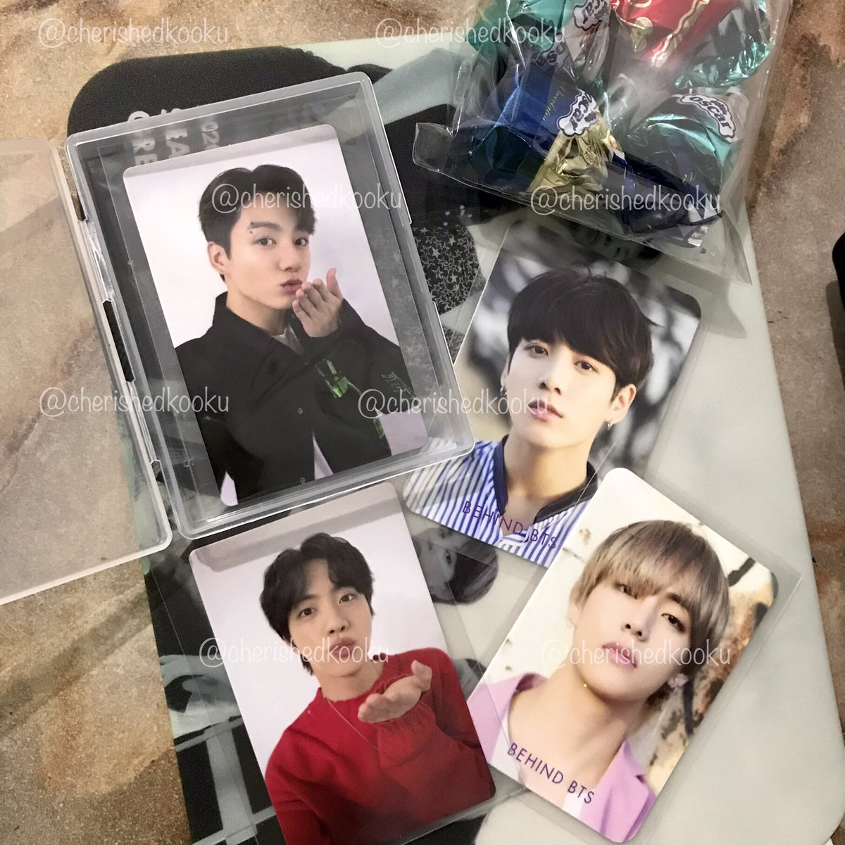 cherishedkooku's tweet photo. This set’s worth the price 😍😅 Super fast transaction with @dreamaveph 👍🏼 As always, they were packed nicely and securely. Thank you for the sweet freebies 💜 #DreamAveFeedback https://t.co/PRCv2CKoc8