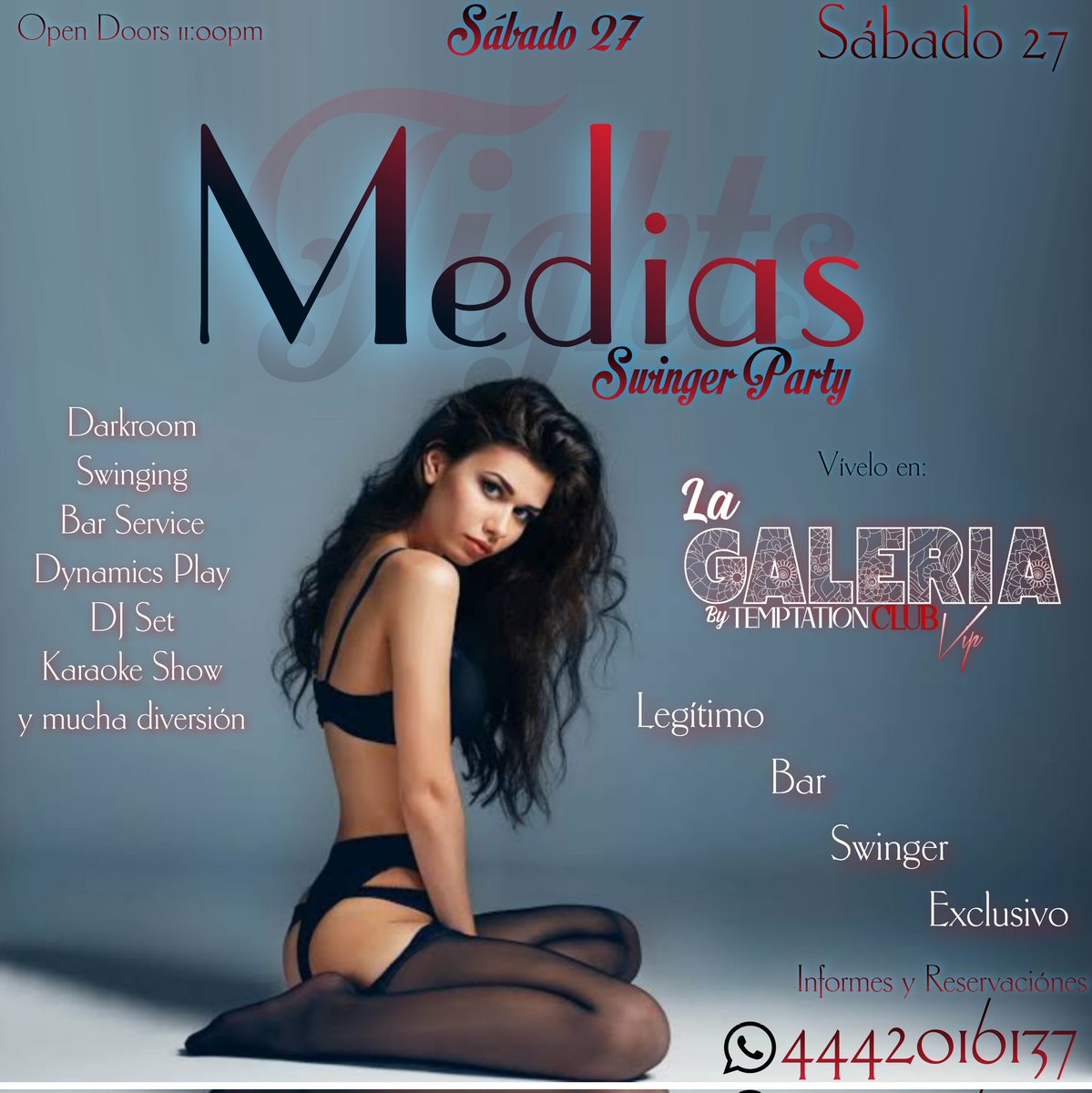 SlpTemptation's tweet photo. Sábado 27 🔥

Medias Swinger Party solo en tu lugar favorito 🍎 #LaGaleria by #TemptationClub 😈🥳 https://t.co/1cqGATbrLj