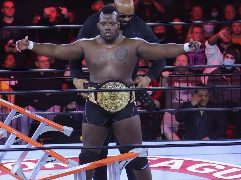 BomayeBrotha's tweet photo. The Champ is here 🙌🏾 #mlwfusion #TheSuplexAssassin #bomaye https://t.co/il4Z1O33Fb