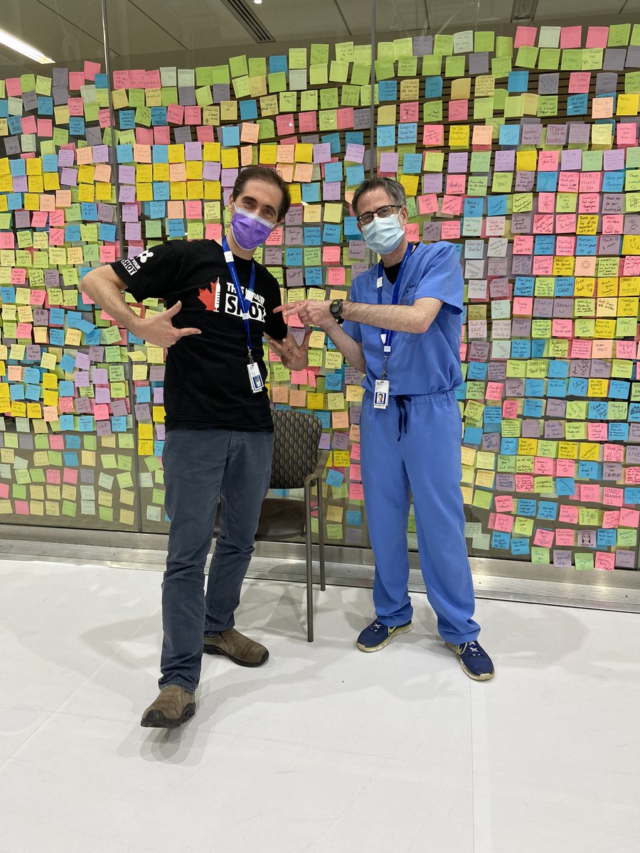allan_k_grillMD's tweet photo. Shout out to @MSHospital, EYRND OHT &amp; @YorkRegionGovt, for reopening our mass #COVID19Vaccination clinic. Today I worked alongside my family MD colleague @JeffWeissberger giving 1st, 2nd &amp; booster doses. Shots for kids 5-11 start next week. Register here: https://t.co/sx5SkZkLM0 https://t.co/vQ2VToZX5b