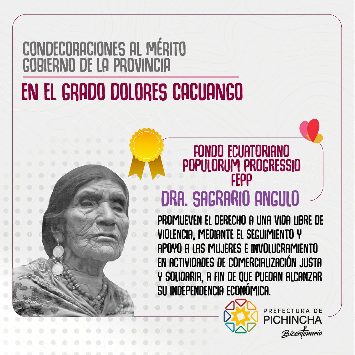 ✅🏵 Centro Femenino Unidad Y Trabajo
✅🏵 Centro Ecuatoriano para la Promoción y Acción de la Mujer (CEPAM)
✅🏵 Fondo Ecuatoriano Populorum Progressio