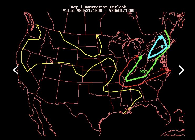 I was looking at all of the days when the SPC issued high risks and it turns out…On May 31st, 1998, Northern PA and Southern NY saw a rare high risk. 42 tornadoes touched down along with 6 F3s and a derecho to go along with it. The only high risk ever issued in this area https://t.co/JBCa59mZO6