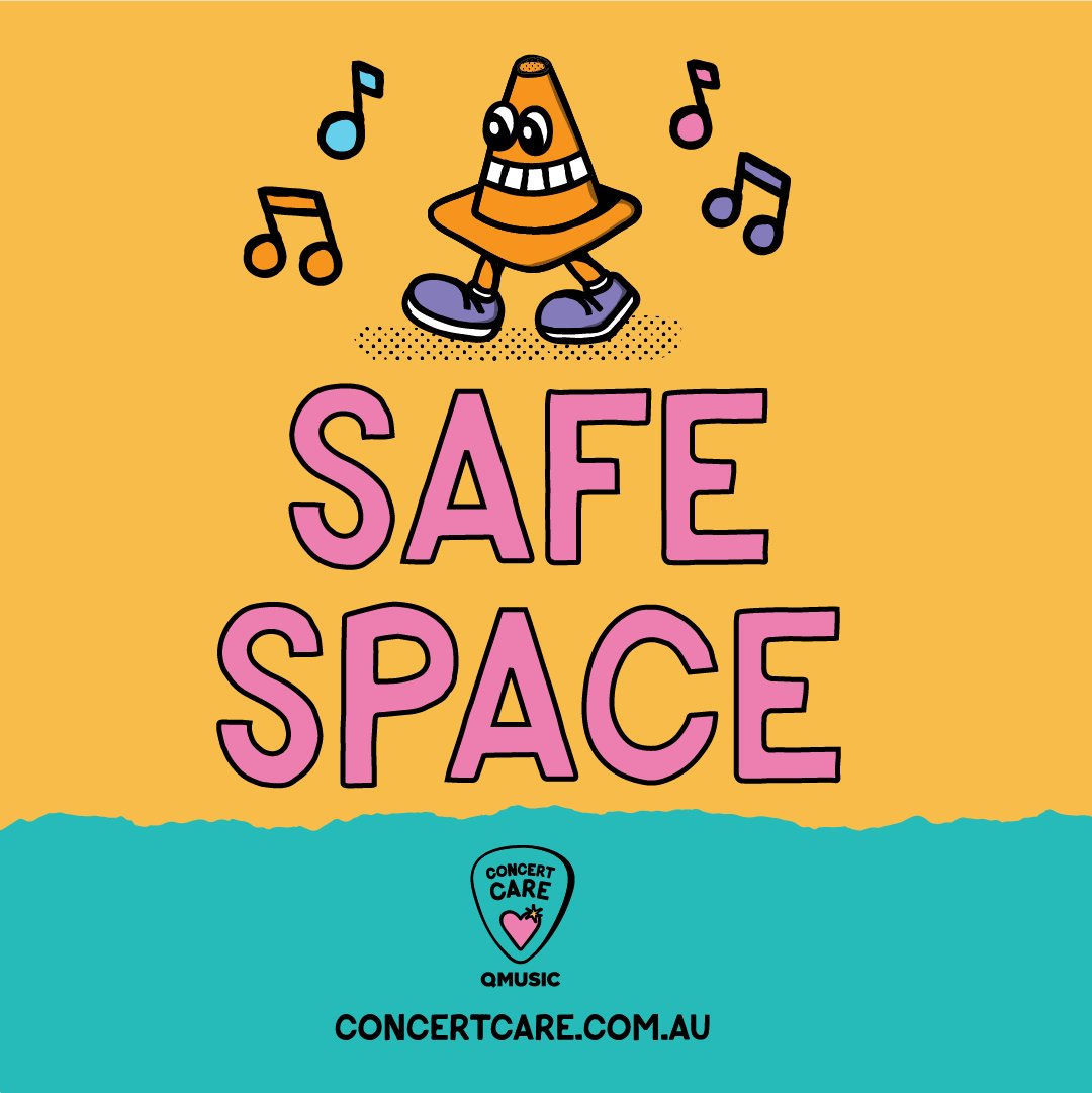 If you’re heading to BIG SUMMER BLOCK PARTY this Sunday, keep an eye out for our Safe Space on Warner Street and head there if you need help or support from trained professionals, or to just take a breather 🙂 Find out more at ConcertCare.com.au