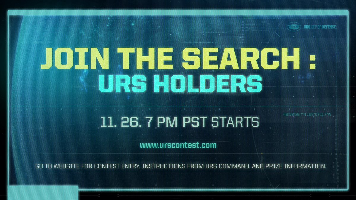 TheProjectURS's tweet photo. This is URS Central Command! 
We are calling to all URS holders to aid in our search for the Companions. Join The Search!
Act Now. Join the URS Hive!       
https://t.co/8ZqH4Q8mOa…
*Contest Website &amp; Prize info is attached
(Desktop Only)
- Drop your URS below 
- Retweet/Follow https://t.co/BxlzC2xjM2