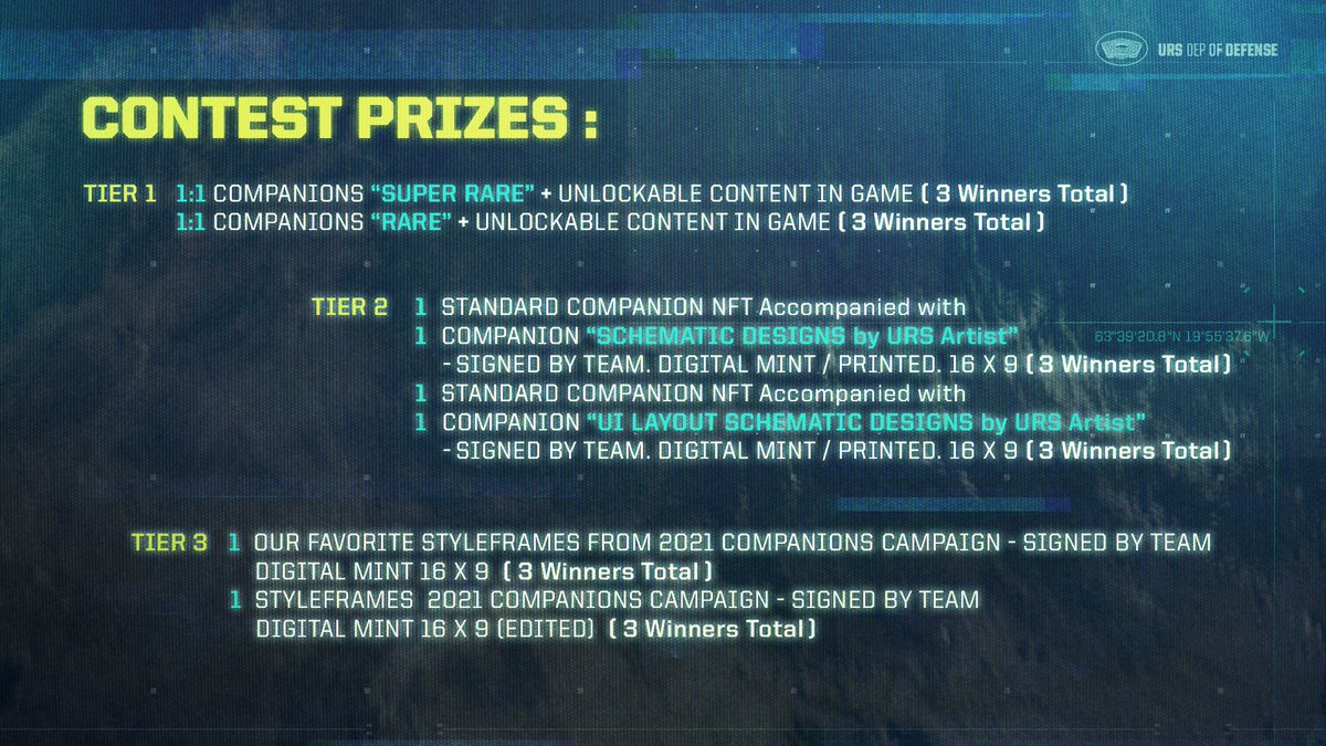 TheProjectURS's tweet photo. This is URS Central Command! 
We are calling to all URS holders to aid in our search for the Companions. Join The Search!
Act Now. Join the URS Hive!       
https://t.co/8ZqH4Q8mOa…
*Contest Website &amp; Prize info is attached
(Desktop Only)
- Drop your URS below 
- Retweet/Follow https://t.co/BxlzC2xjM2