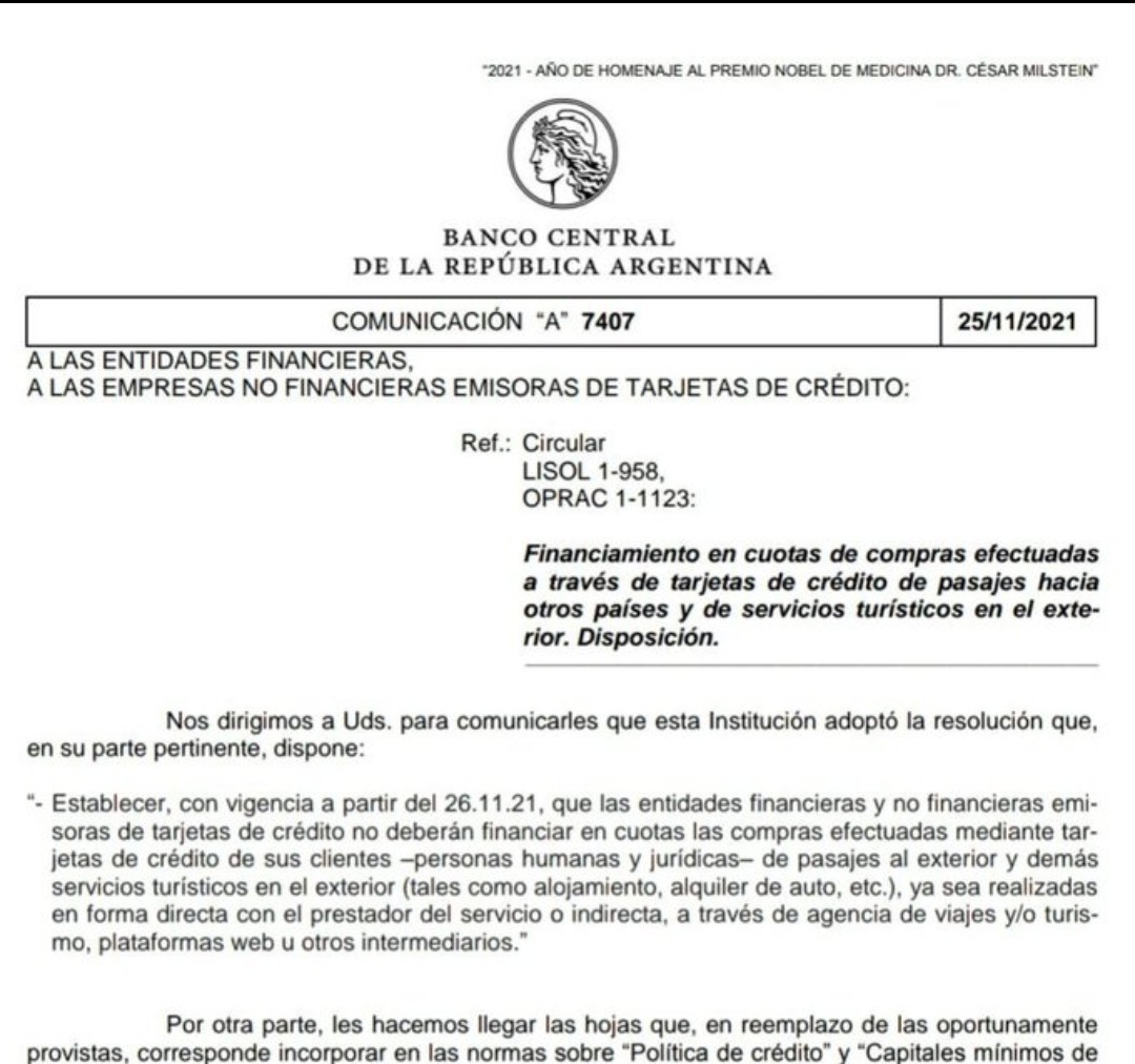 javi_ofernandez's tweet photo. La normativa del BCRA sigue mostrando las pocas ideas del Gobierno: DEVALUACIÓN y CEPO. En Argentina tener trabajo es un milagro, si te alcanza para llegar a fin de mes otro y si te sobra para unas vacaciones hacen que parezca un pecado. La libertad cada vez se acorta más. https://t.co/y8IrCtwir9