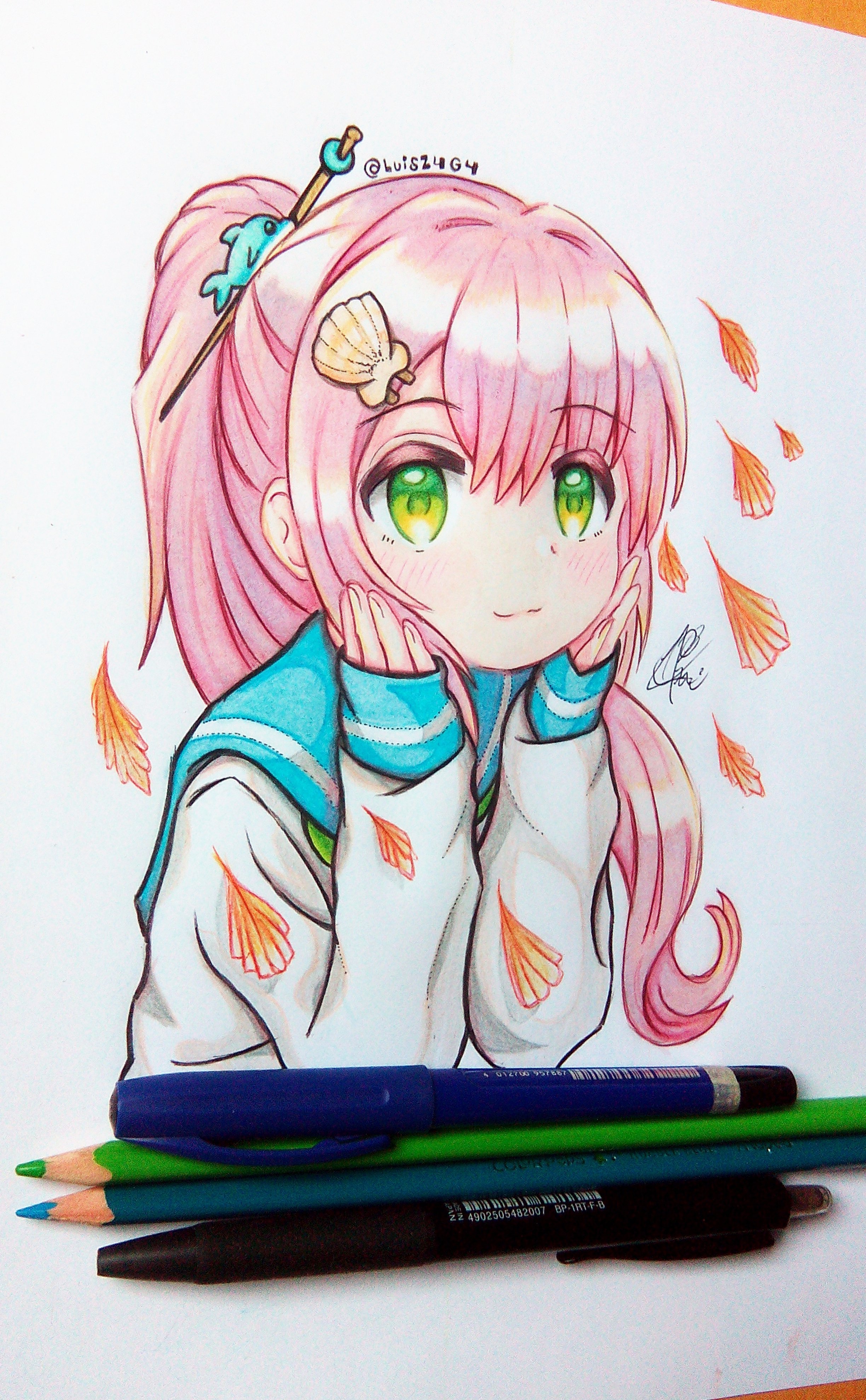 Luisz4g4 Justmarina I Hope You Like It Inspired By Ju5tm4rin4 Always Thanks For Supporting イラスト Illustration アニメ Anime かわいい Kawaii 萌え Moe Design Art 女の子 Animegirl 色 Color