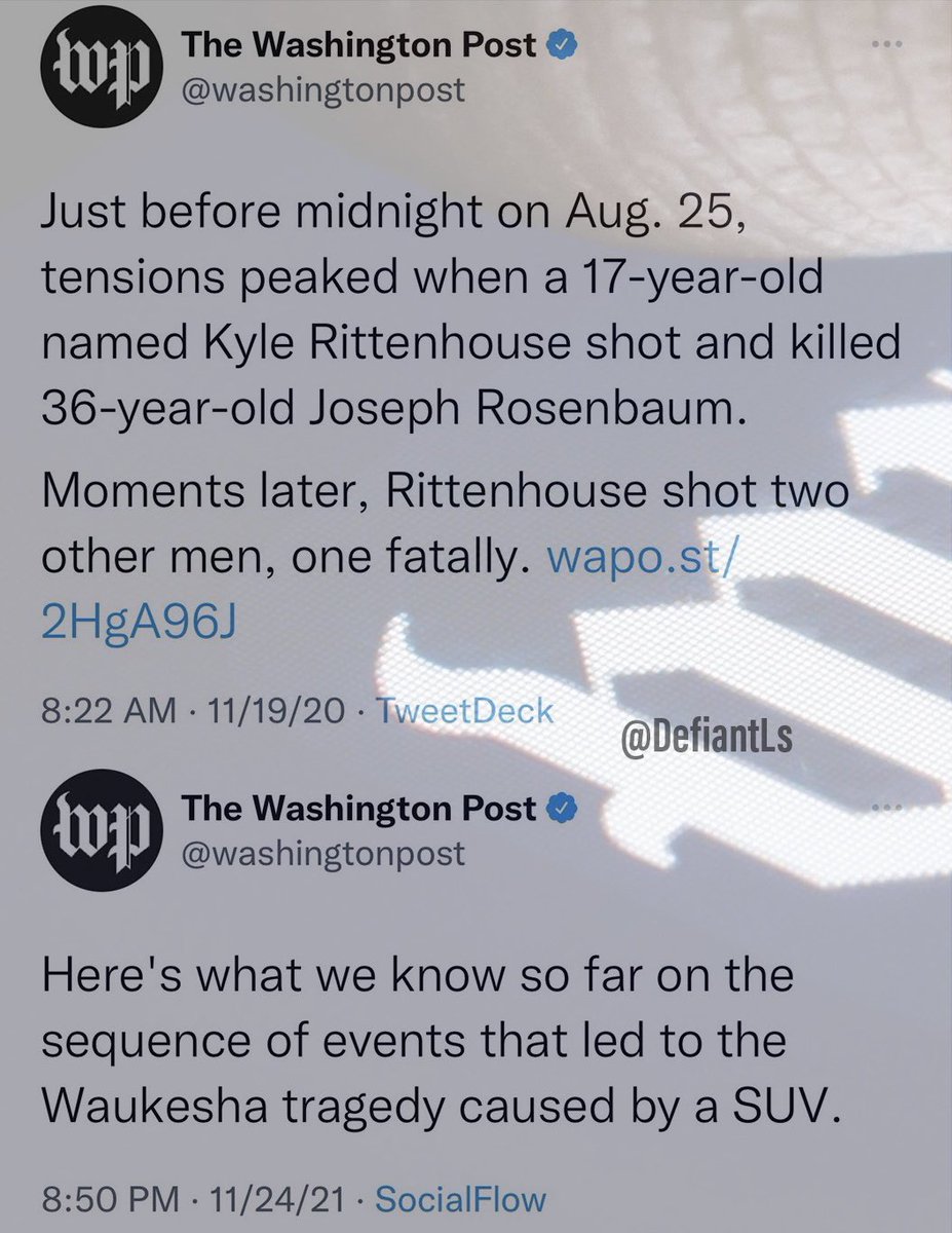 JimmyJoeYam's tweet photo. A story about "Kyle Rittenhouse".

A story about "a SUV".

The bias is not subtle, is it?

#thursdayvibes https://t.co/CmNLnsjiXO