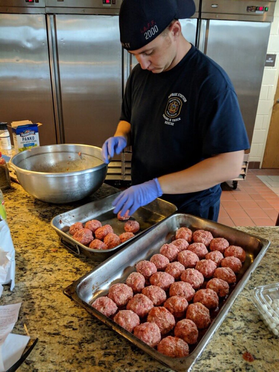 HCDFRS's tweet photo. DYK: Firefighters and paramedics at #HCDFRS work 24 hour shifts. Members working that day split the cost of meals - as well as the responsibility to shop, cook, and clean up. (And, yes, firefighters 🚒 CAN cook! 👩🍳 👨🍳 ) | @IAFF2000 (File Photo) https://t.co/aw9rddVw5y