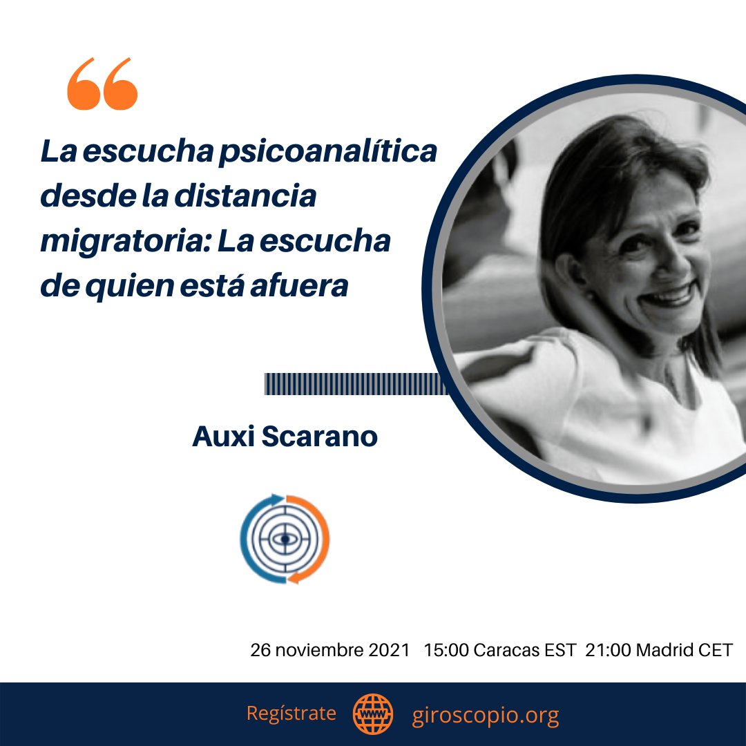 CEDICE's tweet photo. Este #26Nov no te puedes perder, en el ciclo Migración dos conferencias abordando un tema común titulado: La escucha psicoanalítica desde la distancia migratoria.
🗣️ Prof. Audry Scarano y prof. María Gabriela Morales
🎤 Fabiola Vethencourt
🔗 Registro: https://t.co/aqVm1Y05p0 https://t.co/5FG0We7Y8B