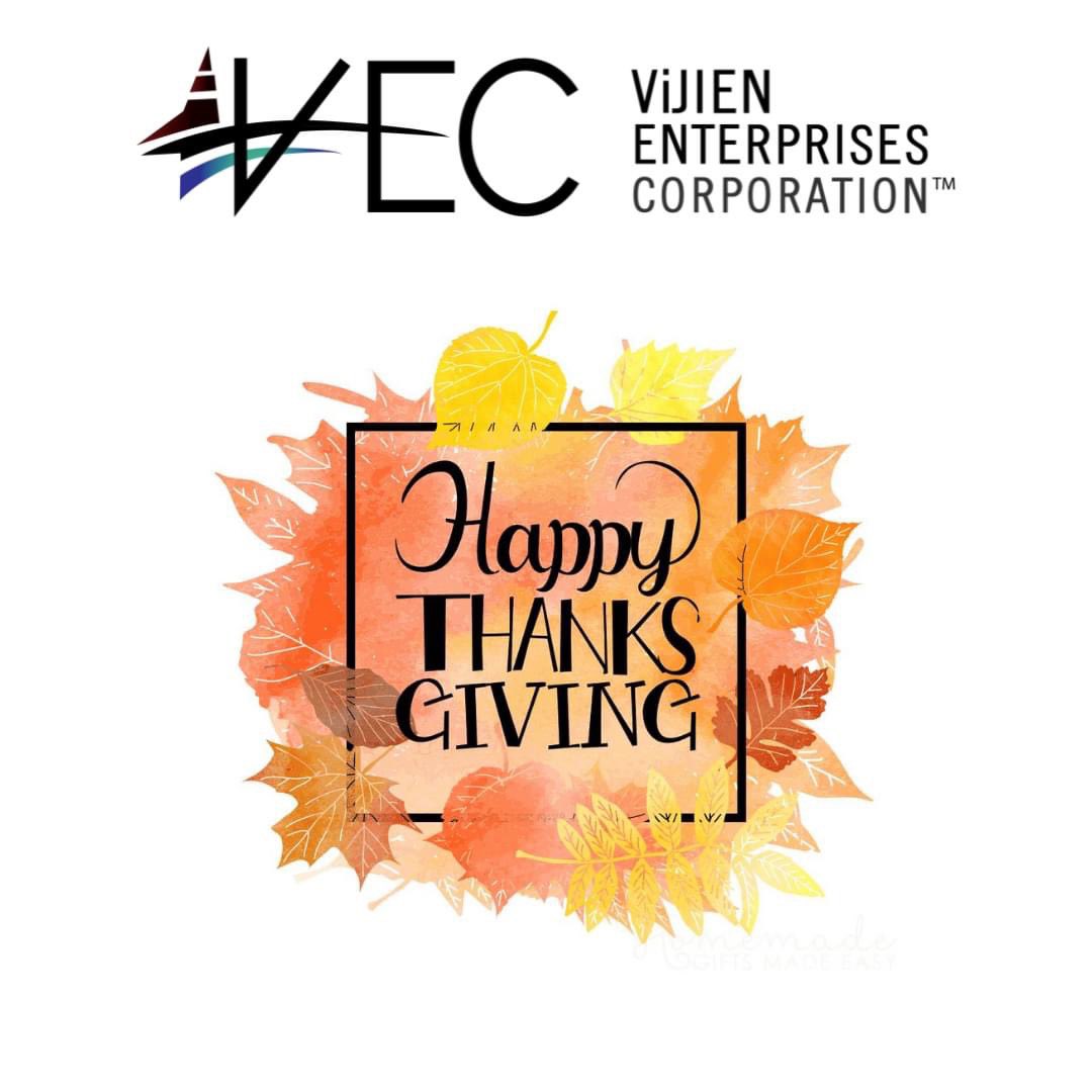 ViJIENEC's tweet photo. Happy Thanksgiving from our family to yours. ~VEC Mgmt https://t.co/wBLABXKB50