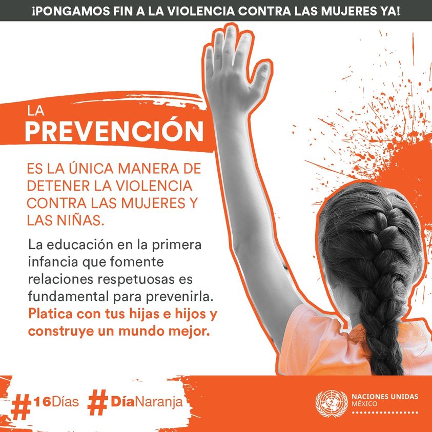 ONUMujeresMX's tweet photo. Prevenir las desigualdades en las relaciones de poder, la raíz de la violencia contra las mujeres y las niñas, es una tarea pendiente que corresponde a líderes de todo el mundo. #16Días #DíaNaranja https://t.co/MIJyZRwtSo