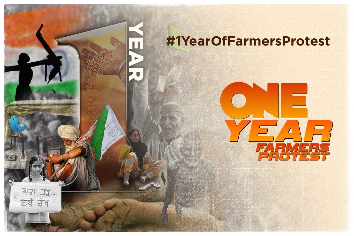 One long year of struggle, determination &amp; fight
PM Modi says - Farm laws to be repealed in nxt parliament session
But wht abt MSP?? Isn’t it our farmers’ right?

#1YearOfFarmersProtest
