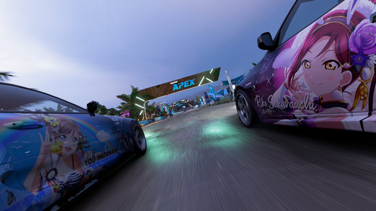 Turbo_Anime's tweet photo. Me and my friend doing a little YouRiko photoshoot last night. Also Happy Thanksgiving to you all!

#ForzaHorizon5 
#Forza
#Xbox20 
#itasha
#ラブライブ
#桜内梨子
#渡辺曜 https://t.co/So9nK7cl7C