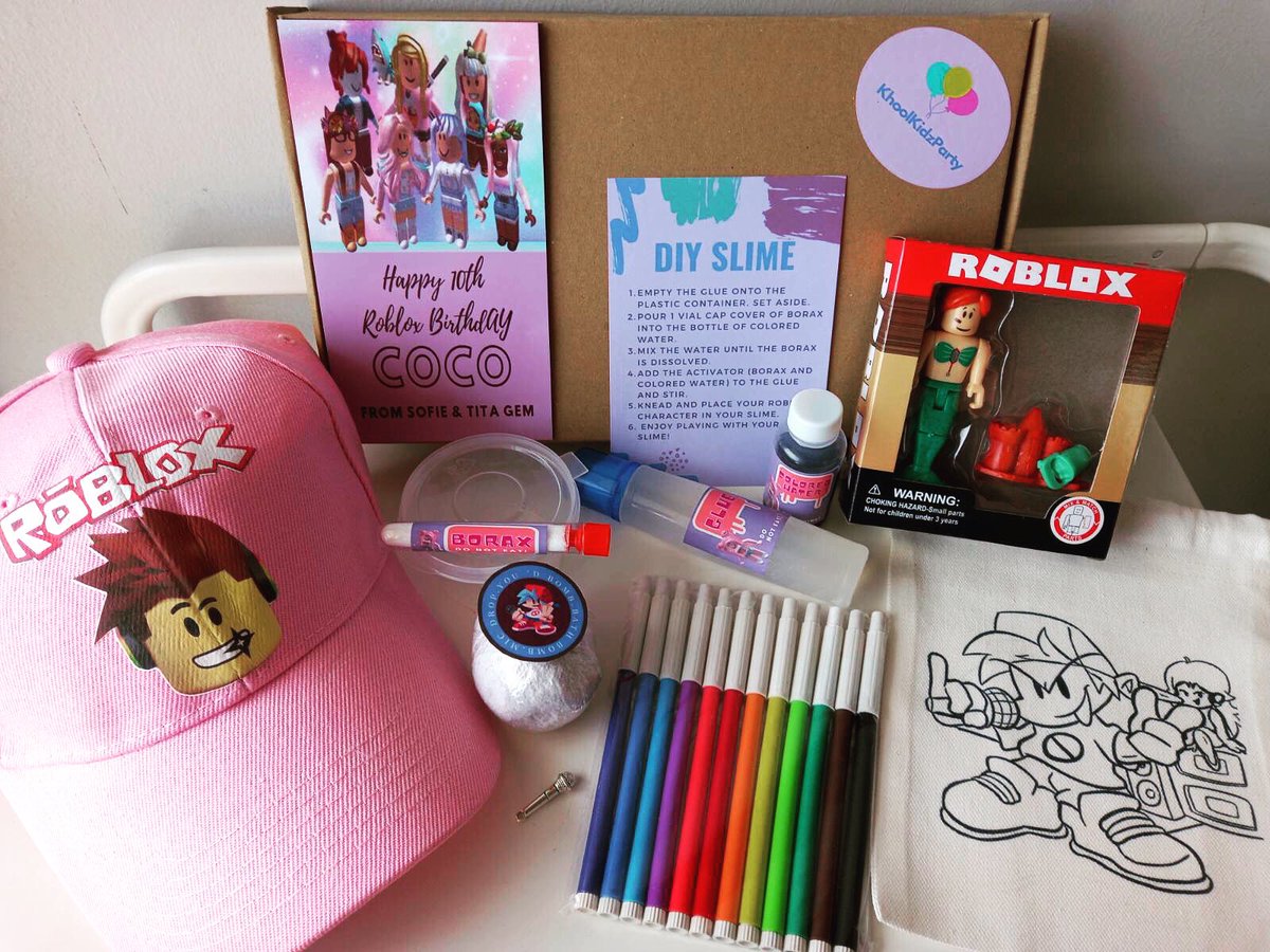 KidzKhool's tweet image. A customized Roblox Birthday Box for a 10 year old girl from “Ninang”. 🎁🥰 #robloxparty #robloxbirthday