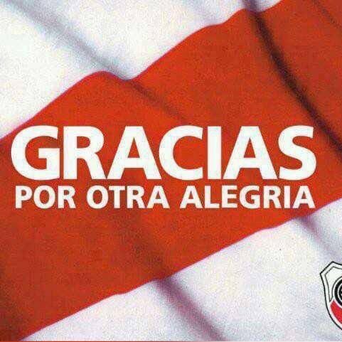 Gracias <a href="/RiverPlate/">River Plate</a> por otra gran alegría!!! Grande Campeón!!!