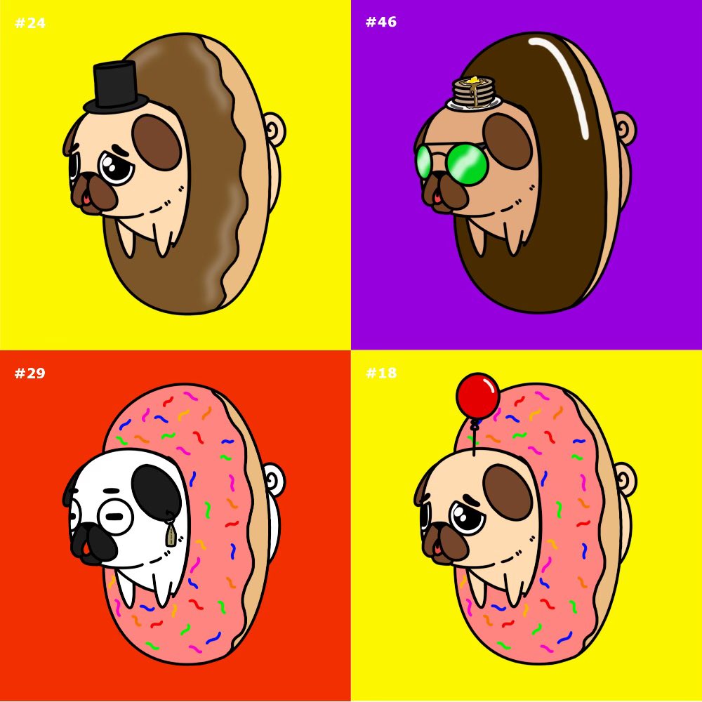 DonutPugs's tweet photo. @NFTPirate_ DongutPugs #1-10 available on @cryptocom! Every edition 1-10 will be 50% off, get yours for $10 instead of $20, visit the link and make the offer to get yours 💙 https://t.co/je2oVSZP7u https://t.co/zRd2vyZKrh