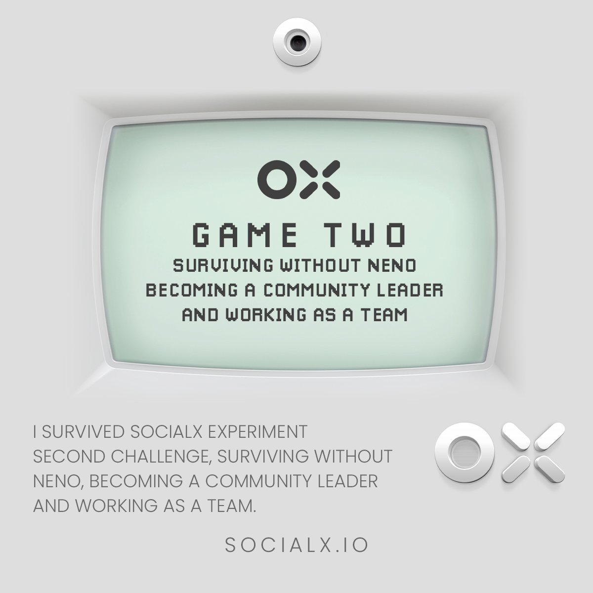 I survived SocialX experiment second challenge, Surviving without Neno - Becoming a community leader and working as a team.
Get paid daily to participate!
socialx.io @socialx_io #Socialx $bnb $mana $ACA $sand $SOSX