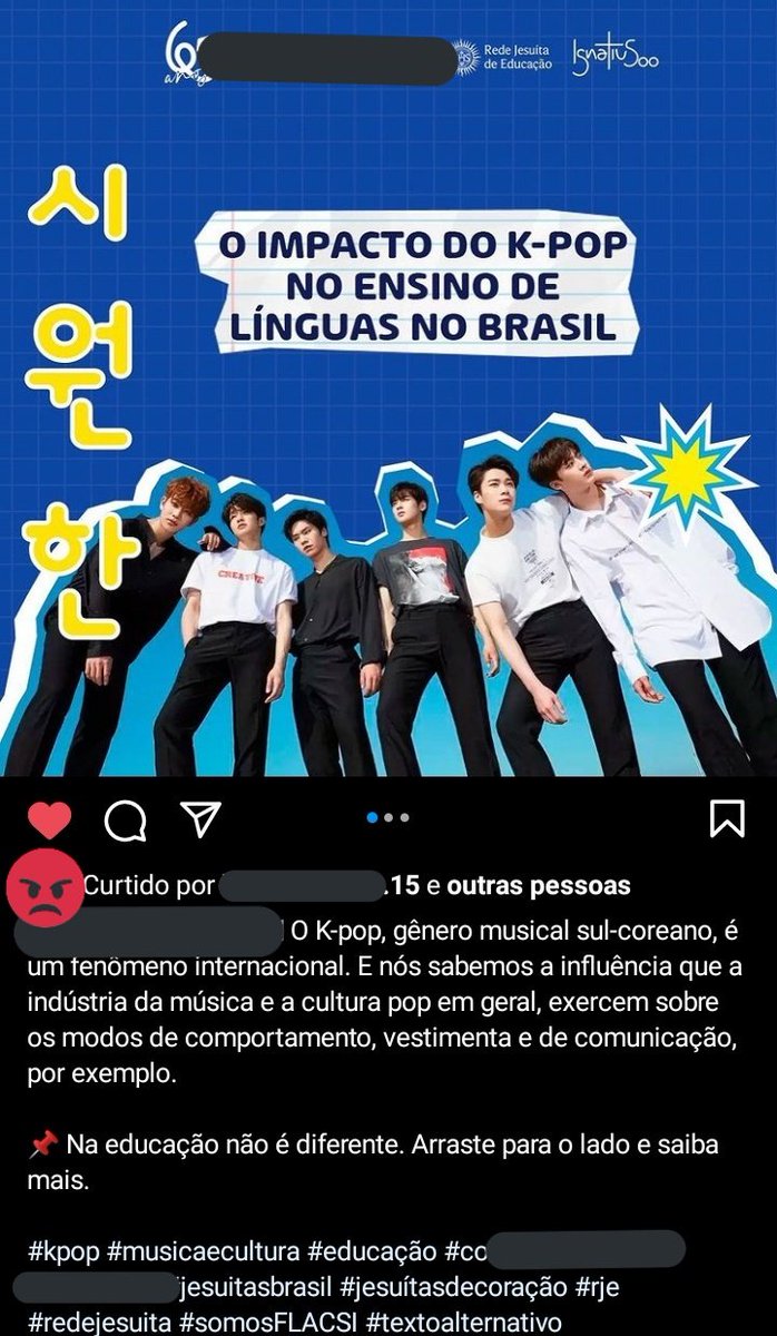 minha escola postou foto do astro pra falar de kpop