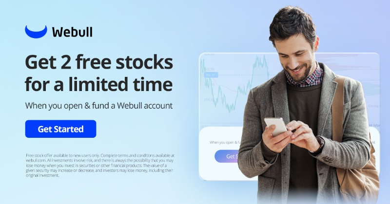 WebullGlobal's tweet photo. 🎁🎁Become an investor with 2 free stocks now!

👀👀Here’s how:

1. Open a Webull account = 1 free stock（valued up to $300）

2. Fund your new account with any amount = 1 free stock（valued up to $2000)