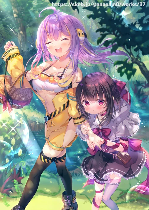 Skeb納品しました～ありがとうございました!身長差好きなのでテンションが上がりました🥳🥳🥳https://t.co/jTStE59aBv  #Skeb #Commission #sliceofshadow 