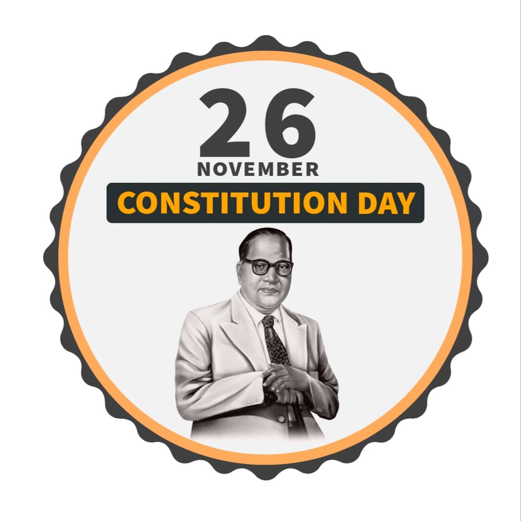 Happy National Constitution Day.🇮🇳 🇮🇳 🇮🇳
#ConstitutionDay #ConstitutionDay2021 
#संविधानदिवस #संविधान_दिवस 
#जयभीम_जयसंविधान