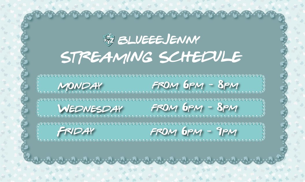 BlueeeeJenny's tweet photo. Here's our streaming schedule. To all inspiring XYZ scholars,I want you to keep this note. It's all for you. 

You can earn the 30k points easy once you come to hang out with me from the beginning until the end of our stream. It takes time but choosing @xyZ_Guild is worth it.💯❤ https://t.co/WLkz2dLoh1