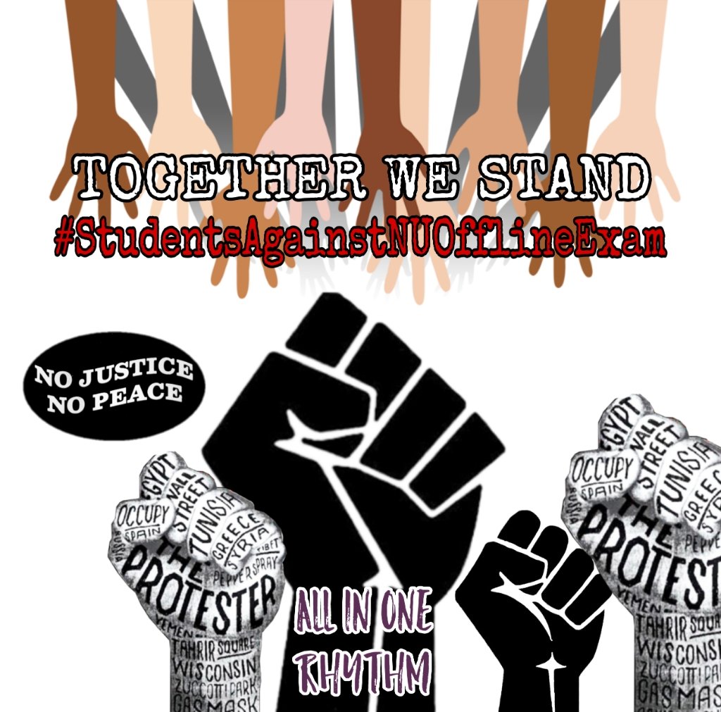 yumi_kunoichi's tweet photo. #StudentsAgainstNUOfflineExam
We are strong.
Together we can strive for unity. 
#NoJusticeNoPeace https://t.co/byh16VaGAB