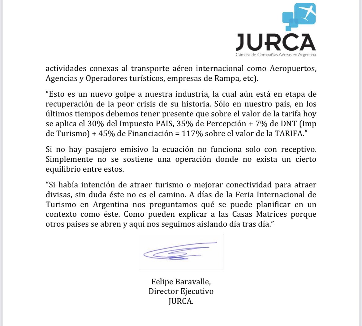 SirChandlerBlog's tweet photo. Repudio de la cámara de aerolíneas que operan en la Argentina a la nueva medida del BCRA https://t.co/tQxWt7pptp