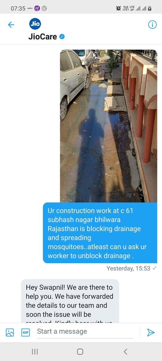 Swapnil311284's tweet photo. @JioCare when this will be resolve? Please fix it asap and stop spreading mosquitos..   @swachhbharat .. https://t.co/z9T9pLt1mJ