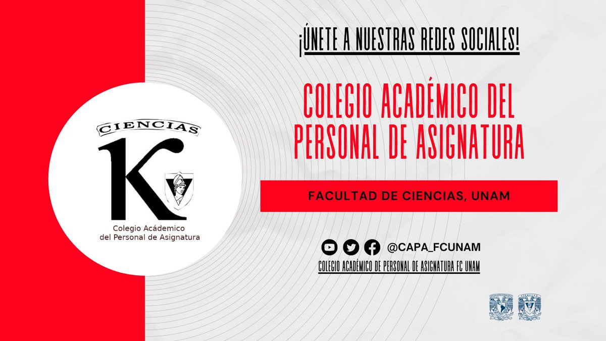 CAPA_FCIENCIAS's tweet photo. El #CAPA es un órgano colegiado reconocido por el Estatuto de Personal Académico de la #UNAM.
Sigamos haciendo comunidad 🙂 https://t.co/1cc4flymYS