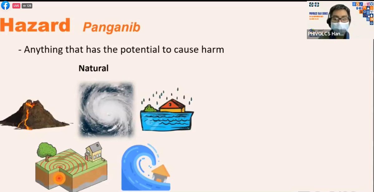 phivolcs_dost's tweet photo. HAPPENING NOW: PHIVOLCS Talk Series on Practical tools on Hazards Assessment for Individual and Family Preparedness with Mr. Hanz Alejandria, Science Research Specialist II
📺https://t.co/UVAH2Ewown
#FreeWebinarSeries #2021NSTW #ScienceForThePeople #HandaAngMayAlam https://t.co/WRxzeEjptI