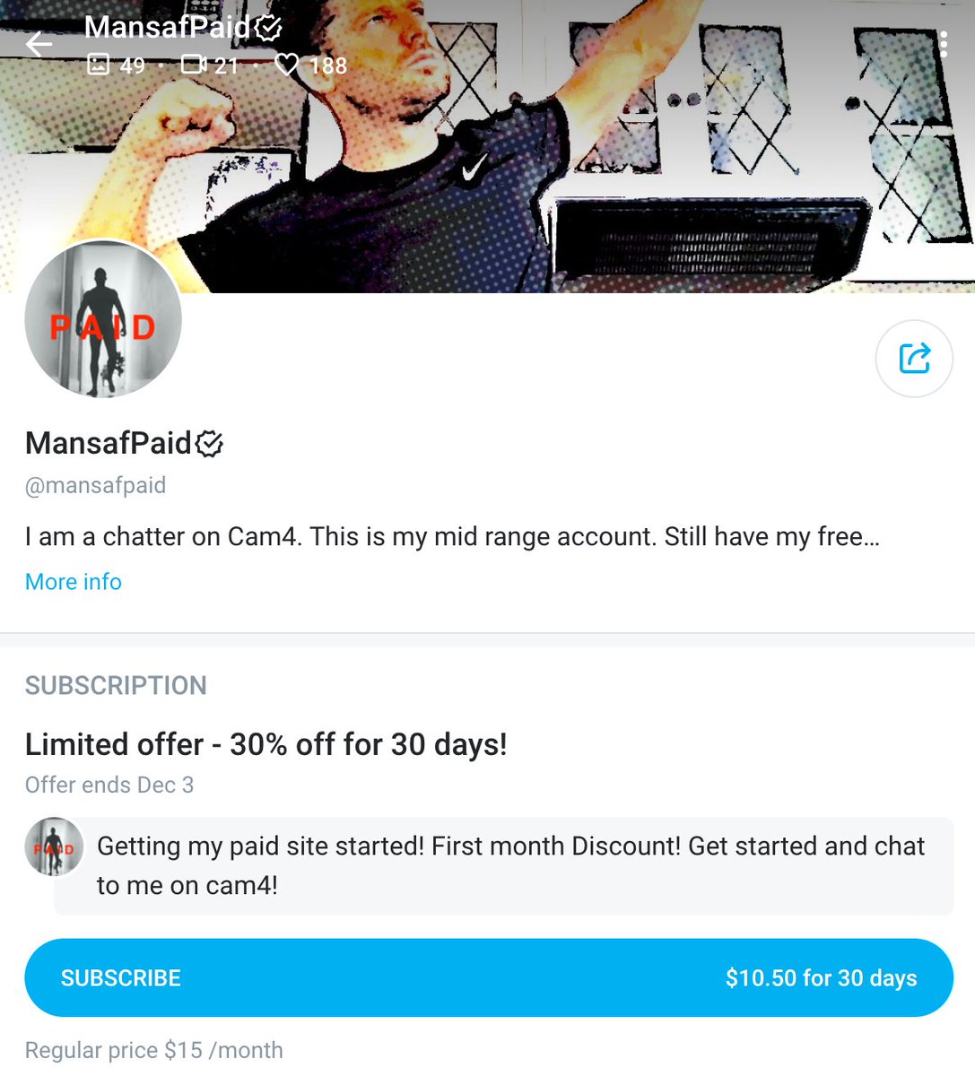 mansaf6861's tweet photo. #blackfriday #Onlyfans #Onlymen #subwhore #famewhore #follow #fyp #onlyfansmen https://t.co/6mLOP19CDj