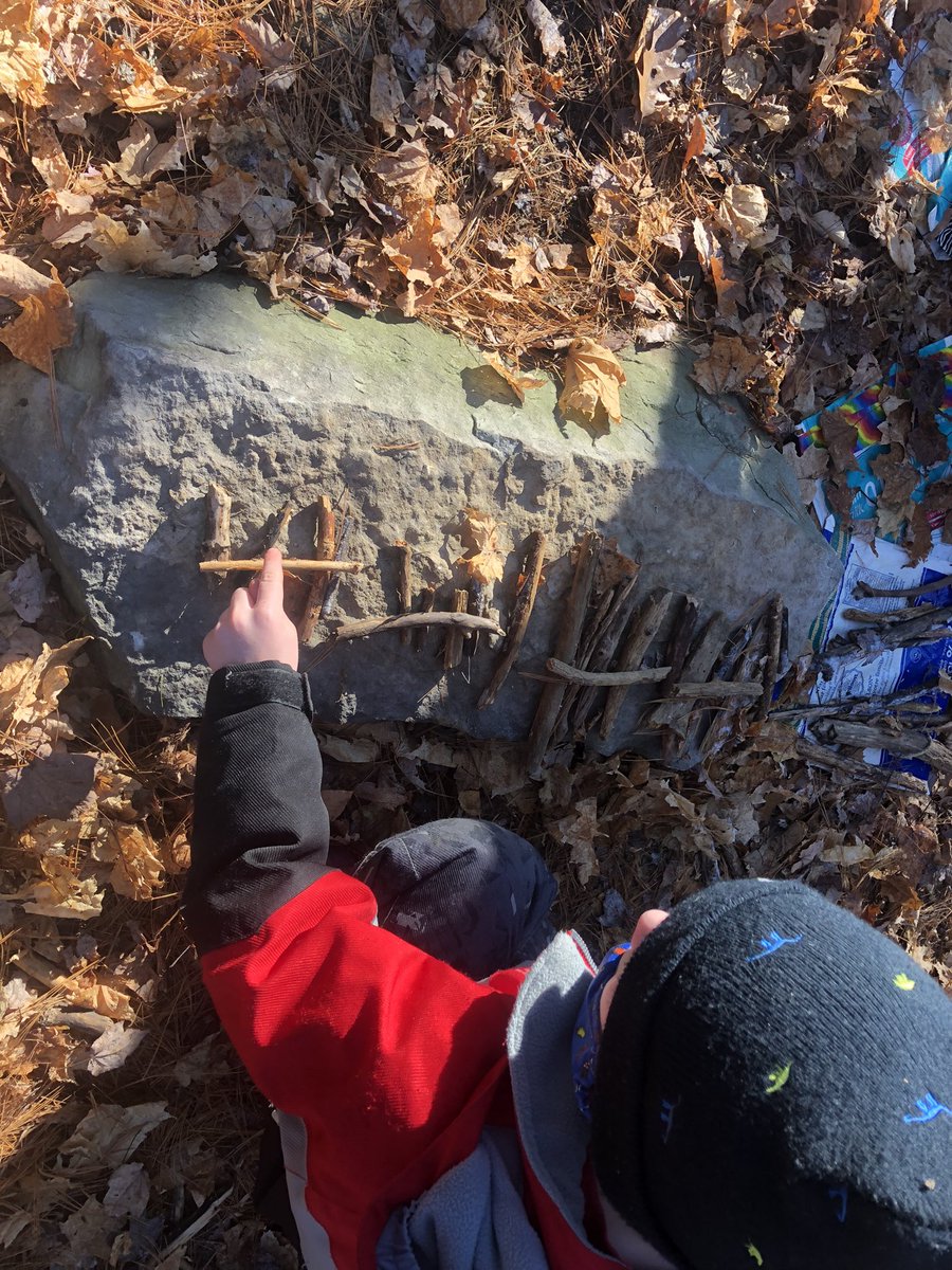 VanZeelandPower's tweet photo. Forest School update: It was amazing. A lot of math talk and exploration play. https://t.co/ByBKboLZaJ