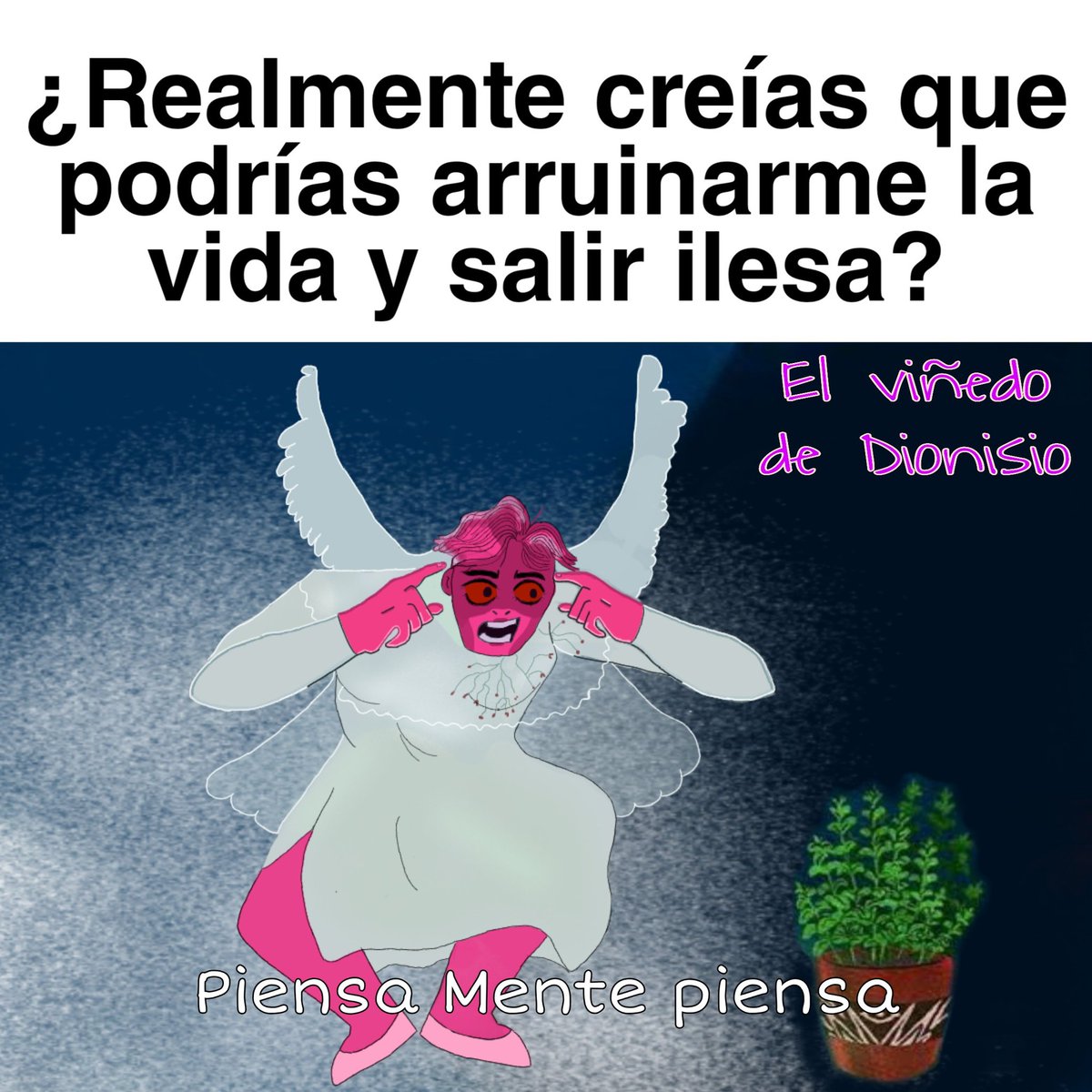 DionisoBaco8's tweet photo. Esto fue lo que interprete del episodio 152 😅.
#thinkmarkthink #meme #loreolympusfanart #loreolympus #Persephone
Referencia: Invencible https://t.co/fBDHSZLj7A
