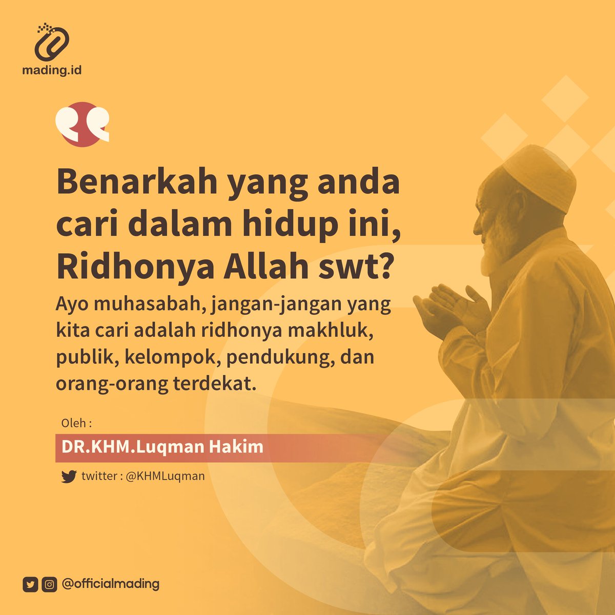 officialmading's tweet photo. Hi sobat #madingid  yuk saling berbenah untuk kehidupan yang lebih berkah .
@KHMLuqman https://t.co/FYAXgJz0O7