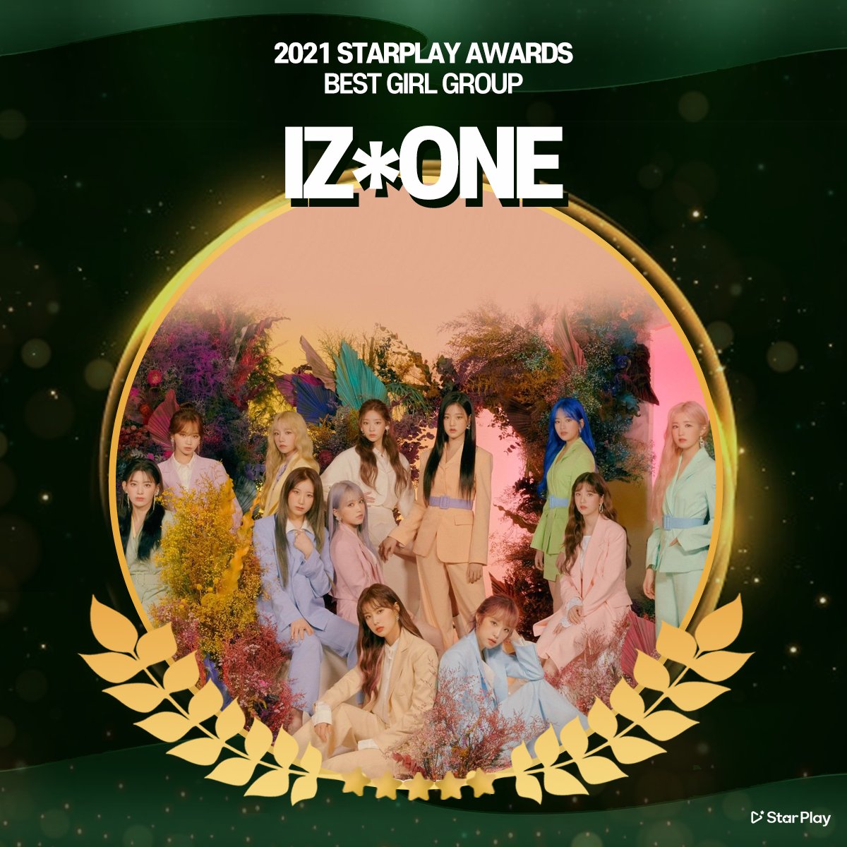 mystarplay's tweet photo. 🏆#2021스타플레이어워즈

✨2021 베스트 걸그룹✨
🎉1위[#아이즈원]🎉

✔️공모기간:~11/29(월)10am
✔️시안규격: https://t.co/RGbPnqodhJ

※메일제목:[2021베스트걸그룹 1위 아이즈원]

#권은비 #사쿠라 #강혜원 #최예나 #이채연 #김채원 #김민주 #나코 #히토미 #조유리 #안유��� #장원영 #스타플레이 https://t.co/EsPZbqilbS