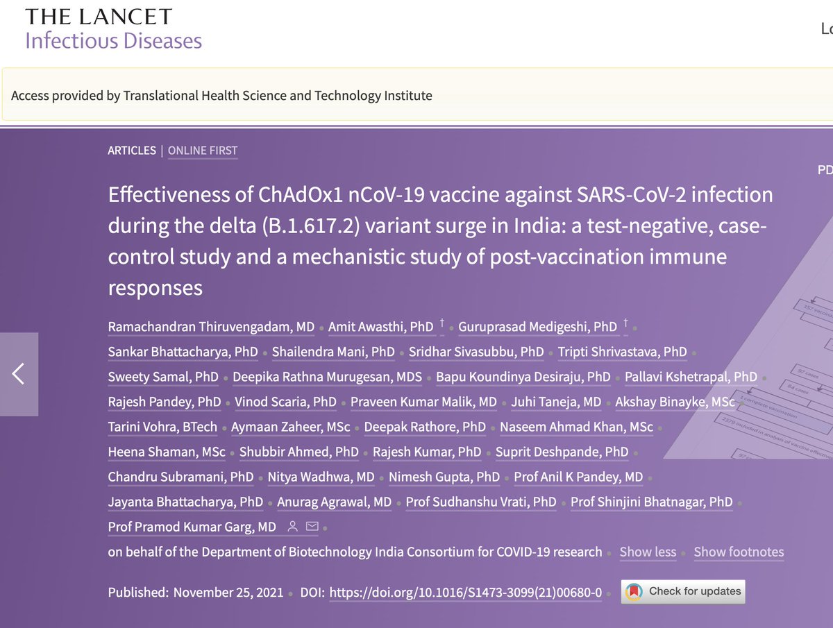 rcthiru's tweet photo. From an multi-disciplinary, inter-institutional team, we present to you an independent, real world effectiveness, humoral and cellular immune responses post COVISHIELD vaccine during delta surge in India. https://t.co/3fNQYWZUAh https://t.co/sPAGgRHQDI