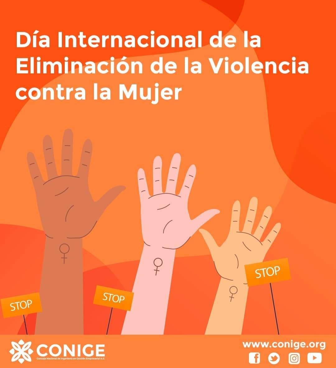 mxconige's tweet image. Hoy, día internacional de la eliminación de la violencia contra la mujer tomemos una seria conciencia para prevenir  y erradicar esta forma de discriminación.

#DíaNaranja