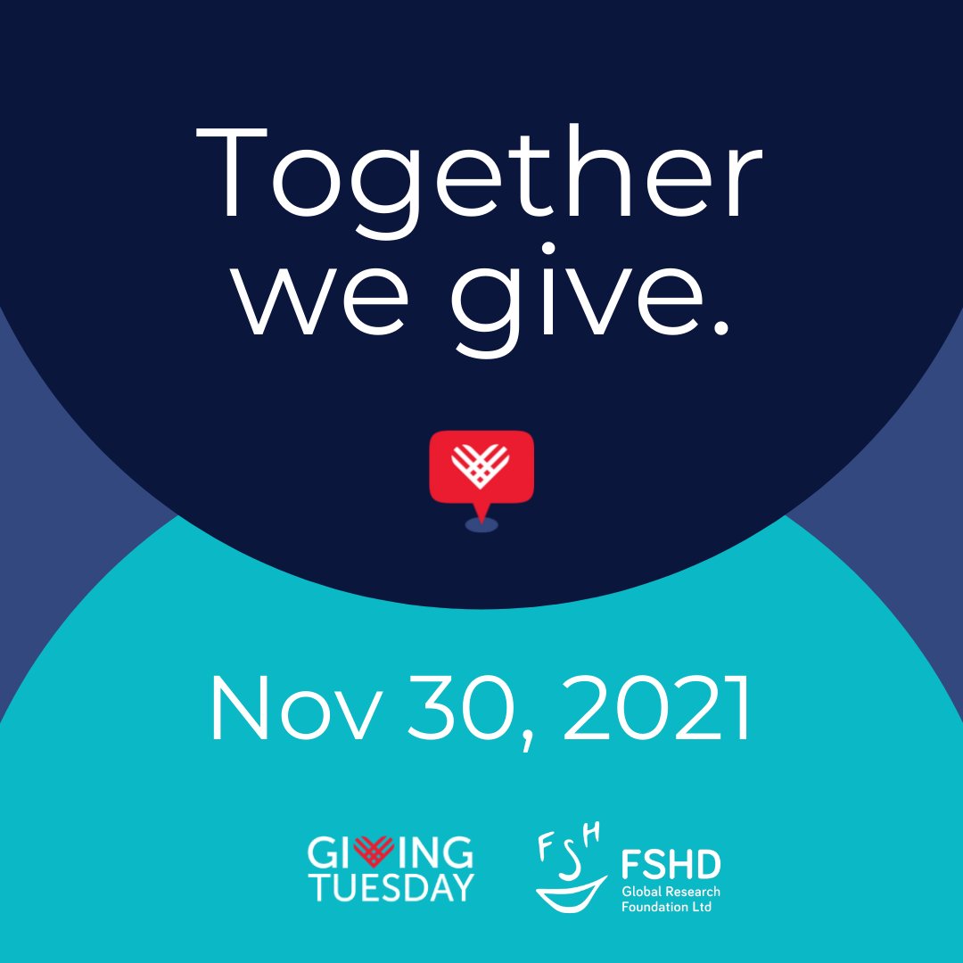 Next Tuesday 30 November 2021 is #GivingTuesday 
As part of this global movement #FSHD Global will be running a 24 hour fundraising challenge to see how many $10 donations we can get in 24 hours! 
Help us make a difference by making a donation at fshdglobal.org/donate