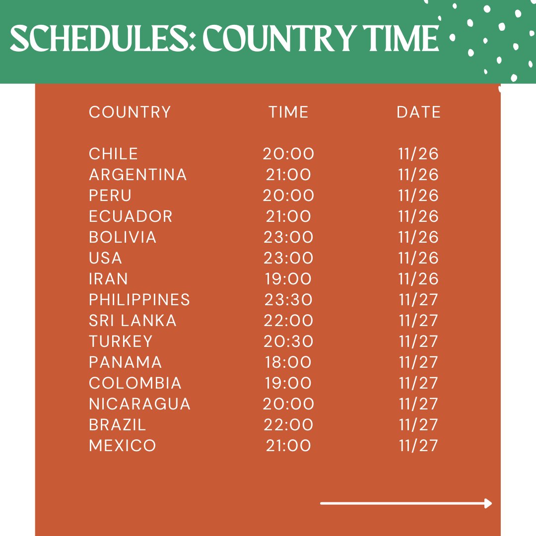 PJM_BOLIVIA's tweet photo. HORARIO para los países participantes, según su horario de país.
BOLIVIA: empezamos viernes 26 de noviembre de 23:00 a 00:00
60 minutos
#ParkJungMin #Kazok #SS501 https://t.co/JTC4Xmbhoi