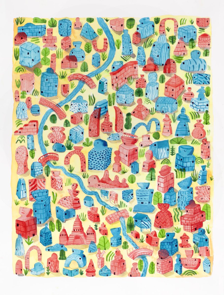 A humble painting and offering to ⁦@BabylonDao⁩ and the one true Hamurabi. May your gardens hang and your towers reach the heavens. Let us !pray
